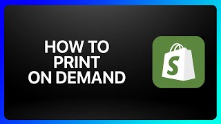 How To Do Print On demand With Shopify Tutorial [upl. by Farnsworth]