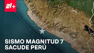 Sismo en Perú hoy viernes 28 de junio de magnitud 7  Las Noticias [upl. by Eicam]