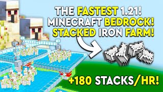 BEST IRON FARM 121 Minecraft Bedrock Tutorial  10000HR MCPEXBOXPSNintendoWin10 [upl. by Joey]