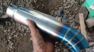 pasang knalpot murahdownpipe resonator dan tailpipe diesel panther cumimajapahit [upl. by Hcirteid]