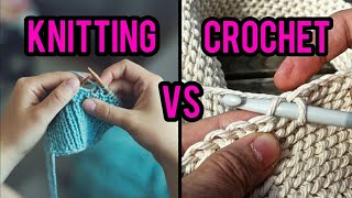 Knit VS Crochet  Which is Easier [upl. by Lehet]