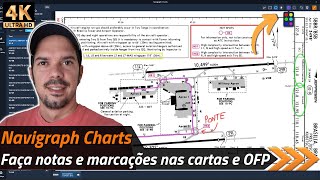 Navigraph CHARTS 4K fazendo anotações diretamente nas cartas Jeppesen e Simbrief OFP  EP228 [upl. by Winsor]