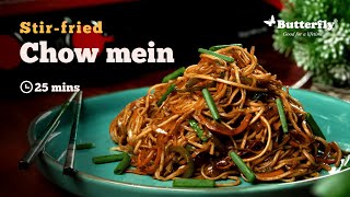 Chowmein  Stirfried Noodles  Veg Chowmein  IndoChinese Food  Under 30 Minutes Recipes  Cookd [upl. by Oicapot616]