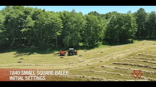 Setting up a Hesston by Massey Ferguson 1840 Small Square Baler [upl. by Surdna]