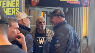 Goldberg interacts with The Steiner Brothers Wardlow and More at WrestleCon 33123 [upl. by Geanine941]