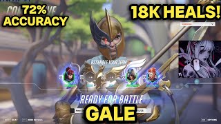 18k Heals 72 accuracy GALE TOP 500 ANA OVERWATCH 2 [upl. by Eirrac]