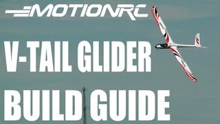 MOTIONRC 22M VTail Glider PNF Review amp Build Guide By Rich Baker in HD [upl. by Nohcim241]