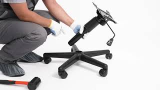 How to dismantle Swivel Office Chair legs  Disassembling a Swiveling Office Chair Base [upl. by Nonohcle557]