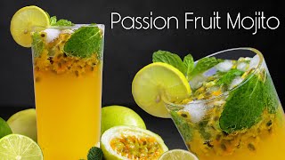 How To Make Passion Fruit Mojito  Mojito Mocktail  Refreshing Summer Fizzy Mocktail [upl. by Rimaa318]