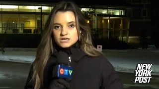 Canadian TV reporter Jessica Robb suffers scary medical emergency on air  New York Post [upl. by Holbrooke]