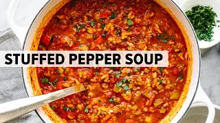 STUFFED PEPPER SOUP is the cozy soup recipe you need for winter [upl. by Tronna39]