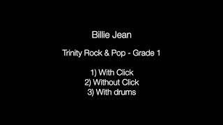 Billie Jean by Michael Jackson  Backing Track Drums Trinity Rock amp Pop  Grade 1 [upl. by Shanney]