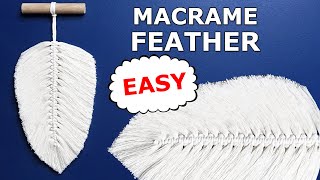 Macrame feather  Macrame leaf  Macrame for beginners [upl. by Ligriv312]