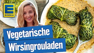 Vegetarische Wirsingrouladen I Vegetarisches WirsingRezept [upl. by Kozloski]