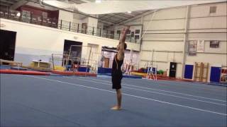 Level 5 Floor Exercise compulsory routine Mens Gymnastics [upl. by Winikka]