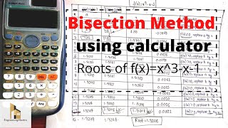 Bisection Method  Bisection Method by using calculator x3x1 Bisection Method Numerical Methods [upl. by Aynotahs]