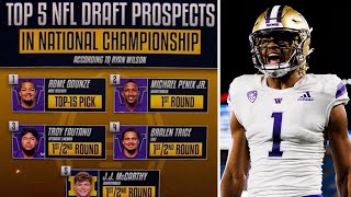 National Championship Top 5 NFL DRAFT Prospects between Washington Michigan  CBS Sports [upl. by Avilys]