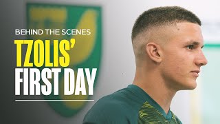 BEHINDTHESCENES OF CHRISTOS TZOLIS FIRST DAY AT NORWICH CITY [upl. by Ellita176]