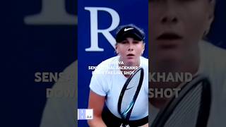 AMANDA ANISIMOVA SENSATIONAL BACKHAND DOWN THE LINE SHOT shorts [upl. by Dewar690]