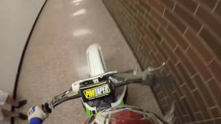 Riding dirt bike through school [upl. by Lezned704]