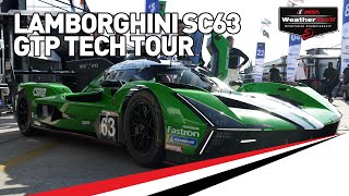 Romain Grosjean Explains the NEW Lamborghini SC63 Hybrid Race Car  IMSA GTP Tech Tour [upl. by Yecal380]