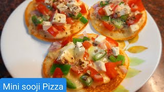 Veg Pizza Recipe  Lockdown Pizza  Mini suji pizza  Tiffin Triangle [upl. by Nahgen884]