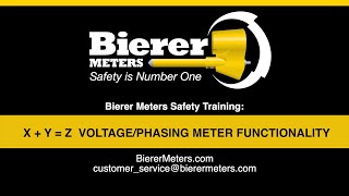 Bierer Meters Safety Training Short Clip X  Y  Z VOLTAGEPHASING METER FUNCTIONALITY [upl. by Htbazile]