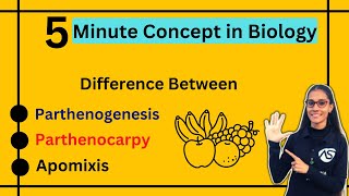 Difference between Parthenocarpy Parthenogenesis and Apomixis apnasapnajrf [upl. by Alaunnoif]