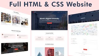 How To Make Website Using HTML amp CSS  Full Responsive Multi Page Website Design Step by Step [upl. by Gwenny]