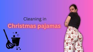 Cleaning in Christmas pajamas [upl. by Lsiel]