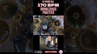 170 BPM DOUBLEBASS PRACTICE  Bosphorus Cymbals shorts  House Of Mirrors 4 [upl. by Coe324]