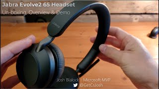 Jabra Evolve2 65 UC Headset  Unboxing Device Overview Demo [upl. by Izabel]