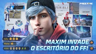 MAXIN INVADIU O ESCRITÓRIO DO FRIFAS  Garena Free Fire [upl. by Docilla]