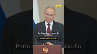 Putin reacciona ante las memorias de Merkel sobre su perroputin rusia alemania merkel alemán [upl. by Sakram]