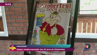 Frohsinn espaço recebe exposição dos 40 anos da Oktoberfest Blumenau [upl. by Llezom]