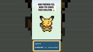 How Pokemon feel when you cancel their evolution 😂 pokemon shorts [upl. by Llerroj692]