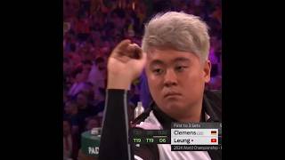 Man Lok Leung 126 against Gabriel Clemens 202324 Paddy Power World Darts Championship shorts [upl. by Ube469]