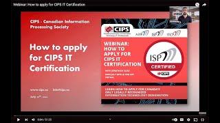 CIPS Webcast How to apply for CIPS IT Certification July 2024 [upl. by Ojiram]