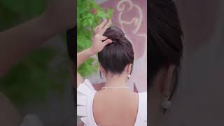 Easy high bun for everyone l hairstyle l hair [upl. by Martita175]