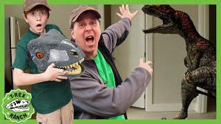 Jurassic Volcano 🌋 Adventure Dinosaur Skit  Escape The Dinosaurs 🦕 TRex Ranch Dinosaur Videos [upl. by Carlen]