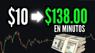 Como GANAR en el TRADING con SOLAMENTE 10 DOLARES  INCREIBLE [upl. by Elleinnad]