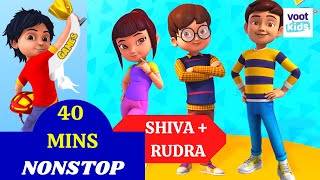 Shiva  Rudra  40 Minutes NonStop  Cartoon Videos For Kids  Voot Kids [upl. by Eillac139]