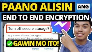 PAANO ALISIN ANG END TO END ENCRYPTION l HOW TO REMOVE END TO END ENCRYPTION IN MESSENGER [upl. by Alyakam]