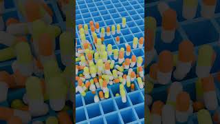 Capsules Drop 3danimation relaxing capsule drop simulation blender [upl. by Zurek]