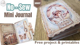 Free Printables Beginners Project  Friendly NoSew Junk Journal  Full Tutorial [upl. by Edward]