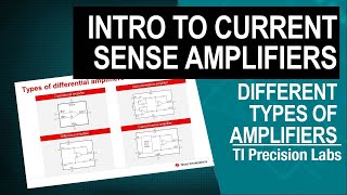 Current sensing with different types of amplifiers [upl. by Jallier]