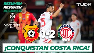 HIGHLIGHTS  Herediano 12 Toluca  CONCACAF Champions League 2024  TUDN [upl. by Adnilra]