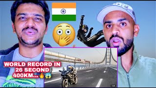 INDIAN  Kawasaki H2R  World Record 400 kmh in 26 sec  REACTION [upl. by Anoyi893]