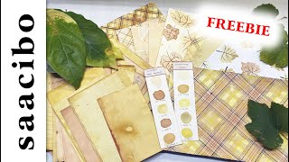 Autumn Colored Papers With Avocado and Grapevine Dyes  Freebie [upl. by Lehet]