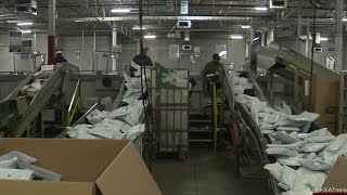 USPS workers see exponential increase of packages during holiday season [upl. by Nimzay886]